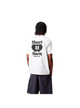 Camiseta Hombre Carhartt WIP Heart Blanca Corazon