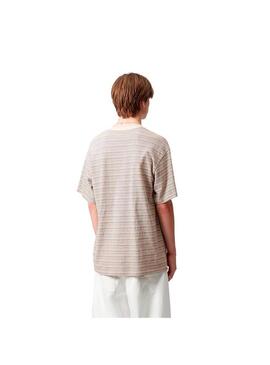 Camiseta Hombre Carhartt WIP Gellar Rayas Marron