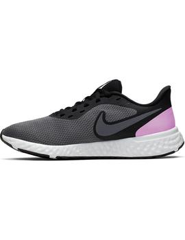 Zapatilla Mujer Nike Revolution 5 Gris/Rosa