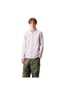 Camisa Hombre Carhartt WIP C-Logo Lila Rosada