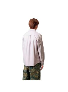 Camisa Hombre Carhartt WIP C-Logo Lila Rosada