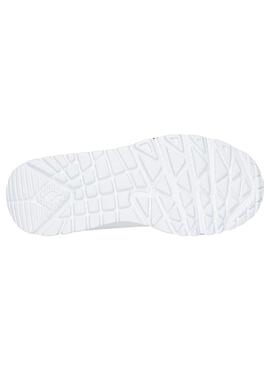 Zapatilla Niña Skechers Uno Blanco Colorines