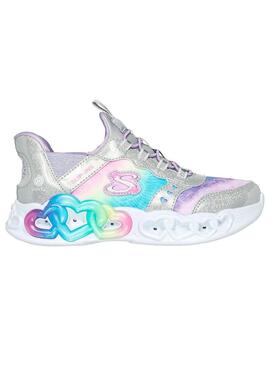 Zapatilla Niña Skechers Infinite Rosa Plata