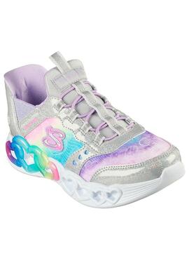 Zapatilla Niña Skechers Infinite Rosa Plata