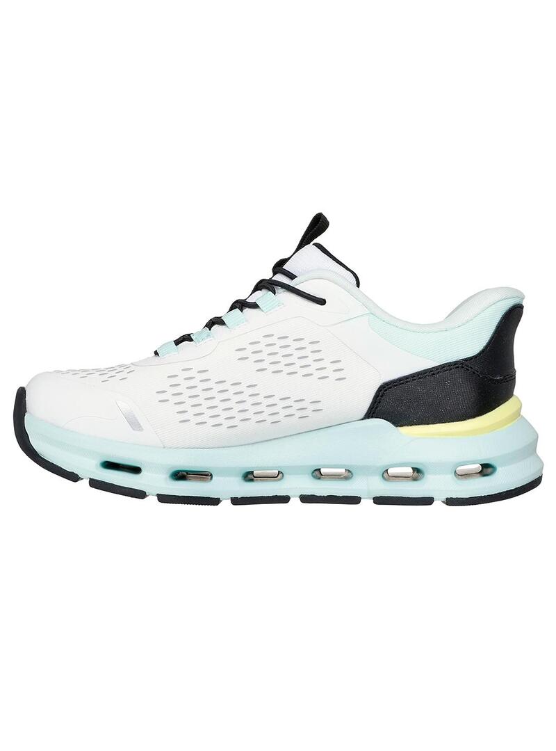 Zapatilla Junior Skechers Glide-Step Blanco