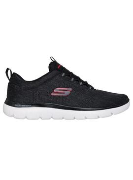 Zapatilla Hombre Skechers Summits Gris Oscuro/Rojo