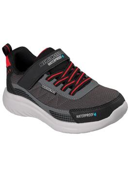 Zapatilla Niño Skechers Bounder2.0 Waterproof Gris