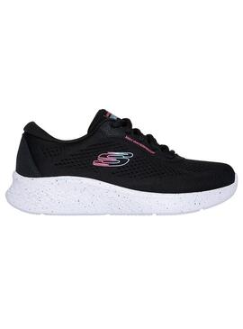 Zapatilla Mujer Skechers Lite Waterproof Negro/Ros