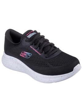 Zapatilla Mujer Skechers Lite Waterproof Negro/Ros
