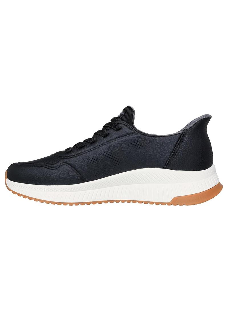Zapatilla Hombre Skechers Bobs Squad 4 Negro/Blanco