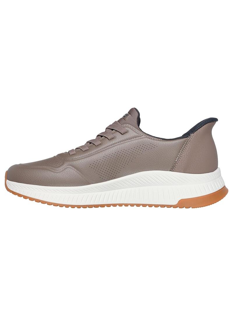 Zapatilla Hombre Skechers Bobs Squad 4 Topo