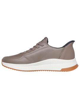 Zapatilla Hombre Skechers Bobs Squad 4 Topo