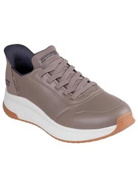 Zapatilla Hombre Skechers Bobs Squad 4 Topo