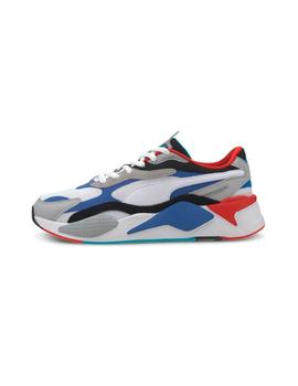 Zapatilla Hombre Puma RS-X3 Puzzle Blanca-Azul-Roj