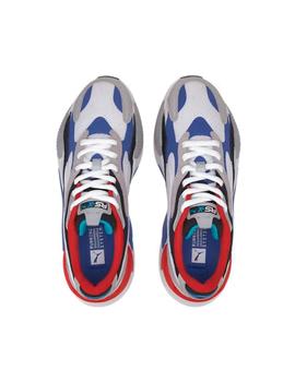 Zapatilla Hombre Puma RS-X3 Puzzle Blanca-Azul-Roj