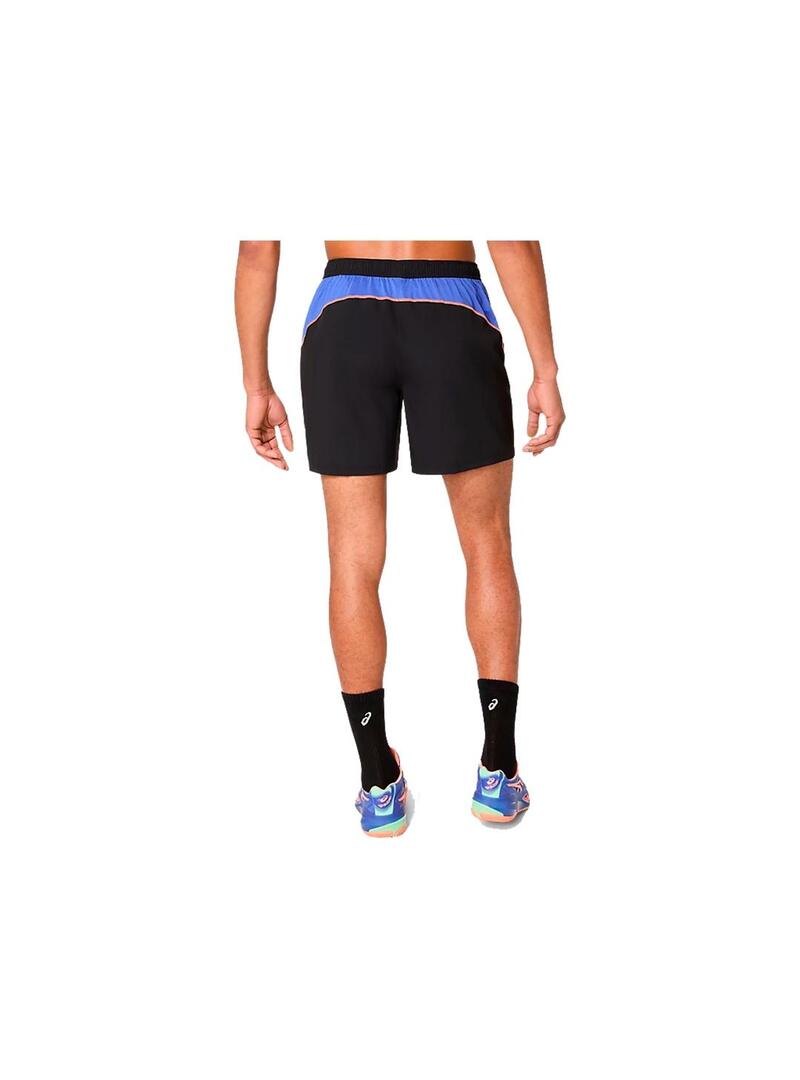 Pantalon corto Hombre Asics Padel Court 7 Negro azul