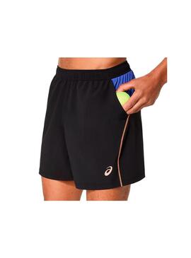 Pantalon corto Hombre Asics Padel Court 7 Negro azul