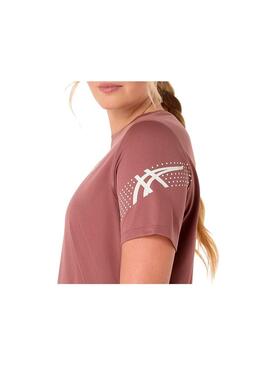 Camiseta Mujer Asics Icon SS Top Granate