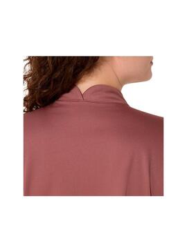 Sudadera Mujer Asics Icon 1/2 Zip Granate