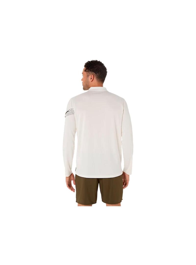 Sudadera Hombre Asics Icon 1/2 Zip Crudo