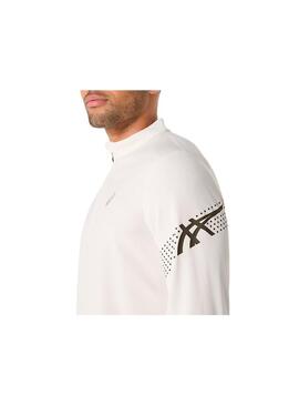 Sudadera Hombre Asics Icon 1/2 Zip Crudo