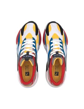 Zapatilla Chico Puma RS-X3 Puzzle Blanca-Amarillo