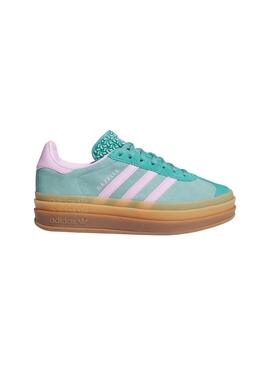 Zapatilla Mujer adidas Gazelle Bold Verde Rosa