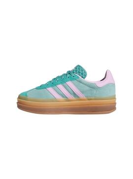 Zapatilla Mujer adidas Gazelle Bold Verde Rosa