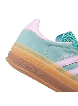 Zapatilla Mujer adidas Gazelle Bold Verde Rosa