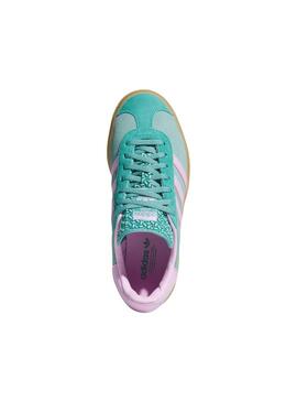 Zapatilla Mujer adidas Gazelle Bold Verde Rosa