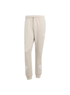 Pantalón Hombre adidas Flece 3 Stripes Beige