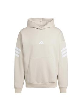 Sudadera Hombre adidas Flecee 3 Stripes Beige