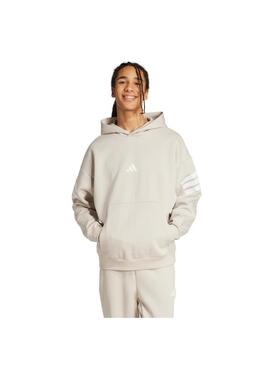 Sudadera Hombre adidas Flecee 3 Stripes Beige