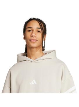 Sudadera Hombre adidas Flecee 3 Stripes Beige