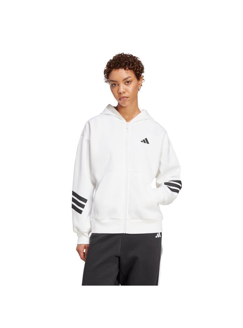Sudadera Mujer adidas Flecee 3Stripes Blanco