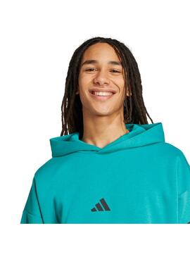 Sudadera Hombre adidas 3Stripes Turquesa
