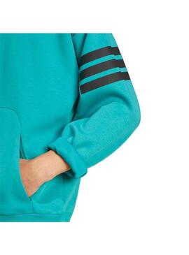 Sudadera Hombre adidas 3Stripes Turquesa