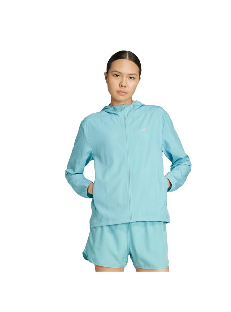 Cortavientos Mujer adidas Run it Celeste