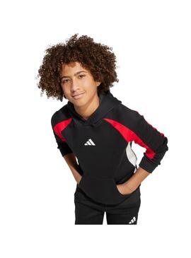 Sudadera Junior adidas CB FL Negro/Rojo