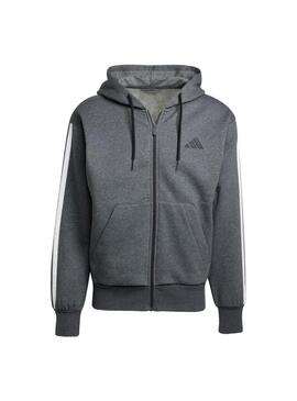 Sudadera Hombre adidas 3S Gris Oscuro