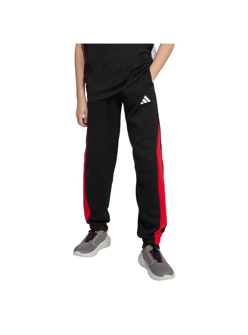 Pantalón Niño adidas CB FL Negro/Rojo