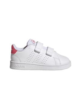 Zapatilla Niña/o adidas Advantage Blanca Rosa