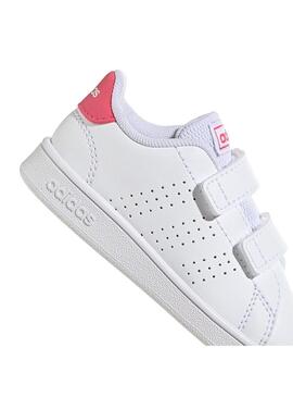 Zapatilla Niña/o adidas Advantage Blanca Rosa