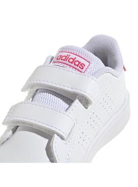 Zapatilla Niña/o adidas Advantage Blanca Rosa