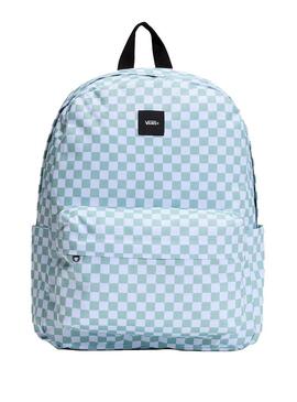 Mochila Unisex Vans Old Skool Cuadros Verde Blanca
