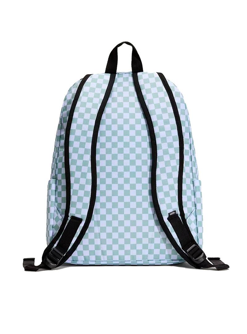 Mochila Unisex Vans Old Skool Cuadros Verde Blanca