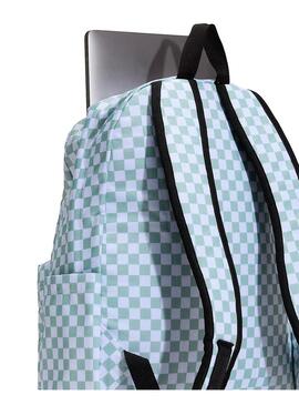 Mochila Unisex Vans Old Skool Cuadros Verde Blanca