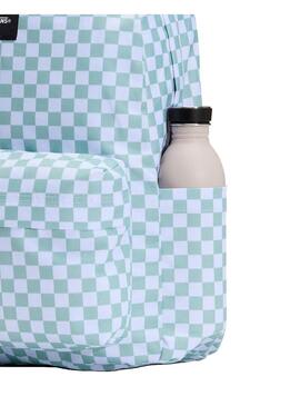 Mochila Unisex Vans Old Skool Cuadros Verde Blanca