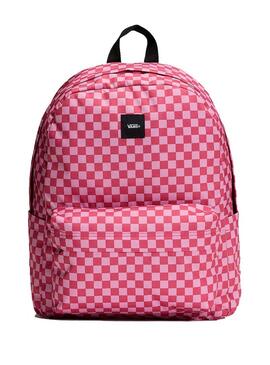 Mochila Unisex Vans Old Skool Check Cuadros Rosas