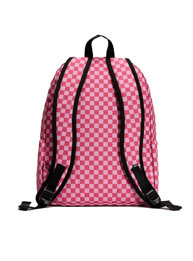 Mochila Unisex Vans Old Skool Check Cuadros Rosas